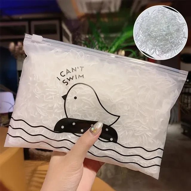 1000 unidades/pacote coloridas pequenas descartáveis elásticos goma para rabo de cavalo segurar elástico faixas de cabelo moda acessórios para cabelo - mimarte