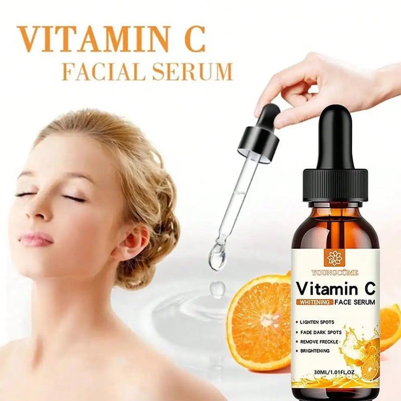 Essência Facial de Vitamina C Contém Ácido Hialurônico Removedor de Manchas Escuras Hidratante Reparador Antienvelhecimento Essência Facial Cuidados com a Pele 30ml