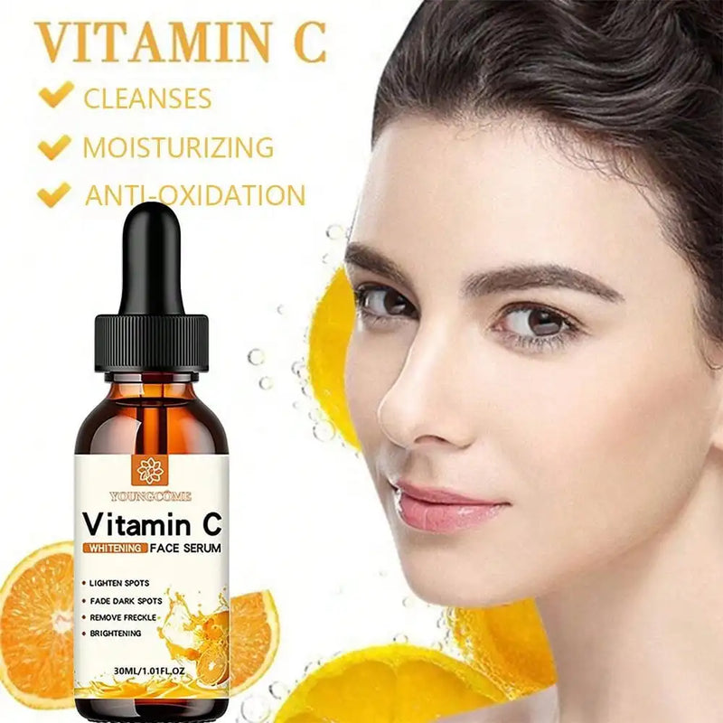 Essência Facial de Vitamina C Contém Ácido Hialurônico Removedor de Manchas Escuras Hidratante Reparador Antienvelhecimento Essência Facial Cuidados com a Pele 30ml