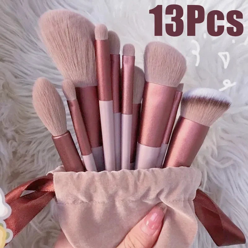 13 PCS/Lote Conjunto de pincéis de maquiagem Sombra Base Mulheres Cosméticos Pó Blush Mistura Beleza Maquiagem Ferramenta