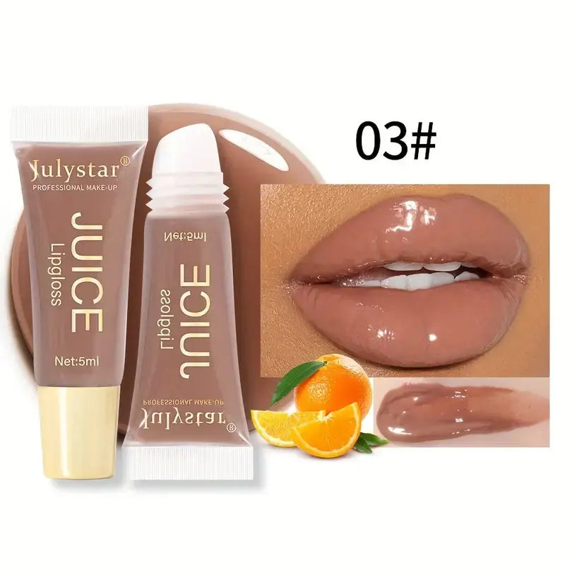 Óleo labial transparente aquoso, hidratante e suavizante, linhas labiais, brilho labial, vidro labial, aroma de frutas