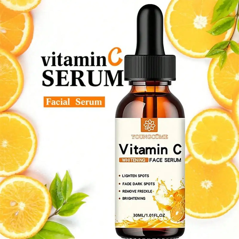 Essência Facial de Vitamina C Contém Ácido Hialurônico Removedor de Manchas Escuras Hidratante Reparador Antienvelhecimento Essência Facial Cuidados com a Pele 30ml