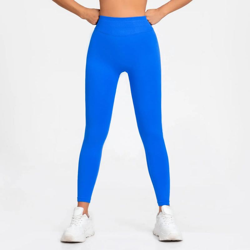 Leggings de impacto para Mulheres, Sem Costura, Calças Faixa Baixa Canelada Roupas de Ginástica Fitness Scrunch de treino