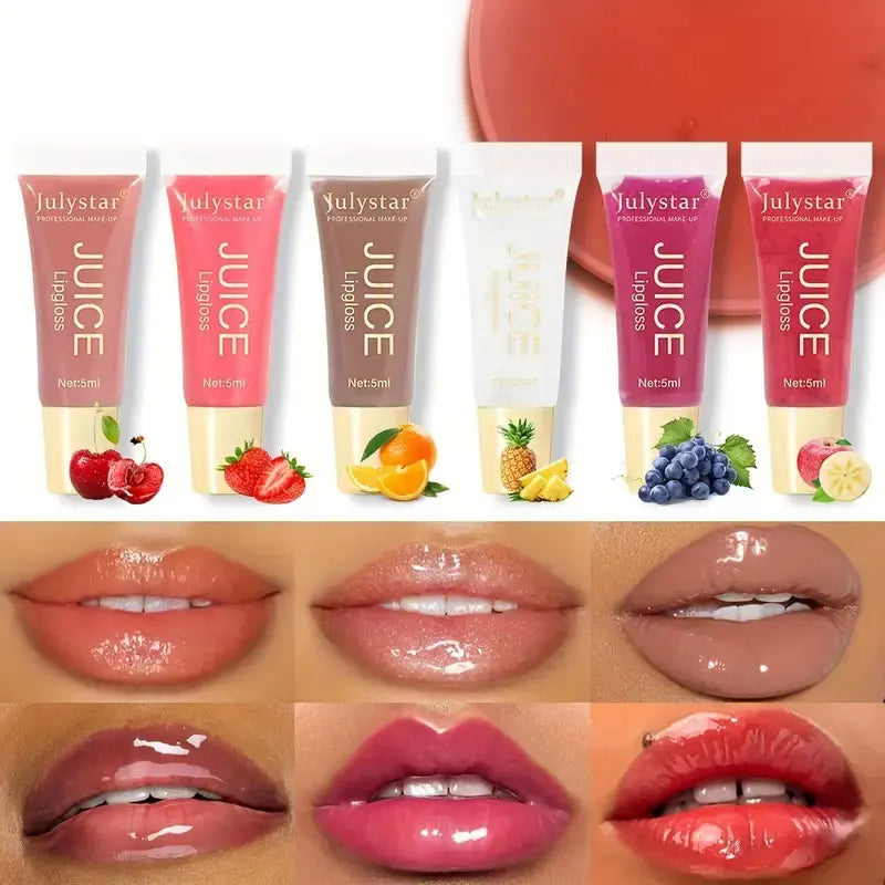 Óleo labial transparente aquoso, hidratante e suavizante, linhas labiais, brilho labial, vidro labial, aroma de frutas