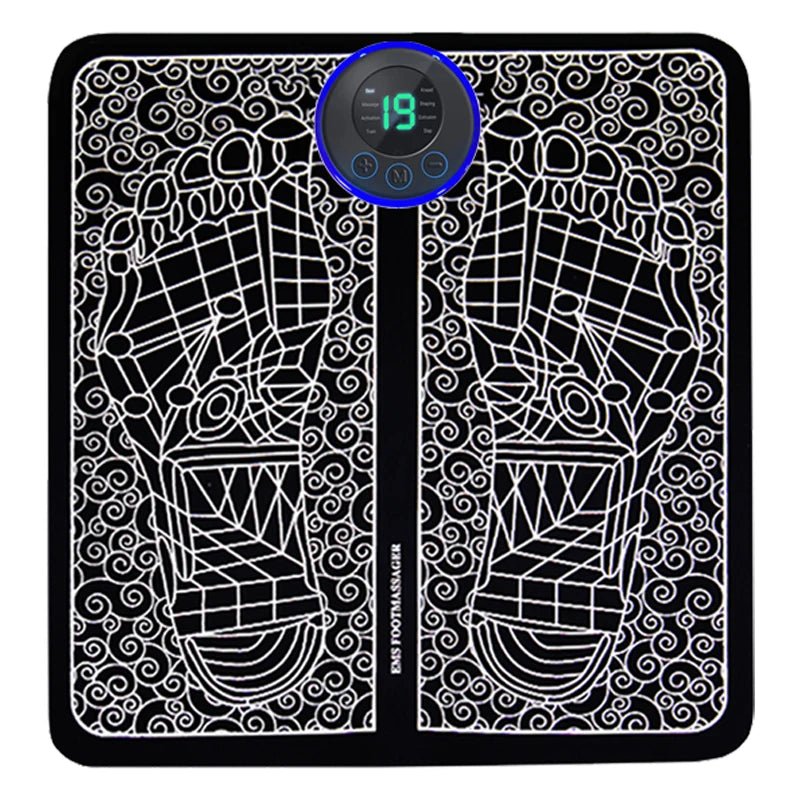 Almofada de massagem elétrica para pés, treinador de relaxamento muscular para massagem, fitness, esporte ao ar livre, casa, família, relaxamento - mimarte