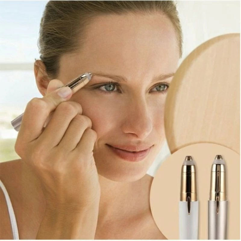 Depilador de Sombrancelha Buço Nariz Orelha Rosto Facial Elétrico Tira Pelos USB Recarregável Profissional Portátil