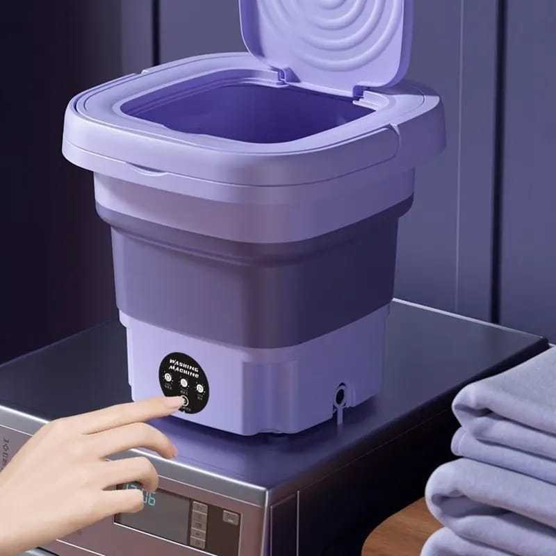 Mini Máquina de Lavar Roupas Centrifuga Dobrável Portátil Moderna Roupa Intima Envio Imediato