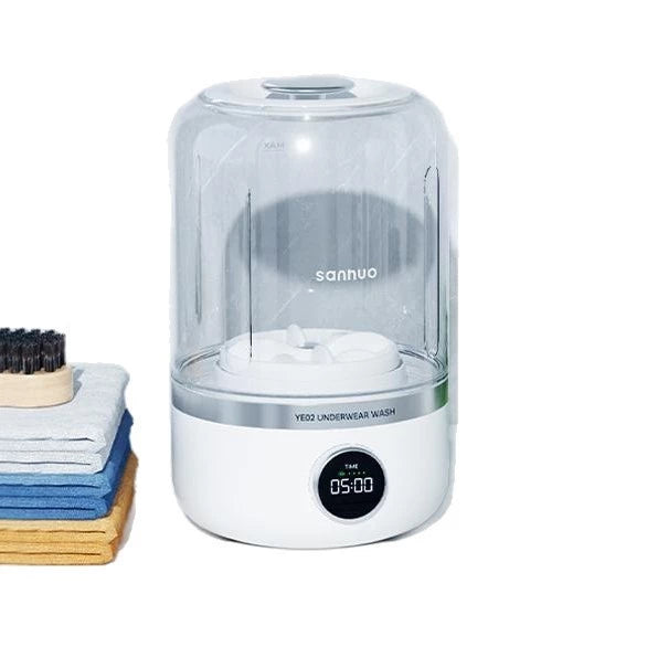 Máquina de Lavar Mini 2025 Nova – Portátil, Compacta e Recarregável para Meias e Roupa Íntima