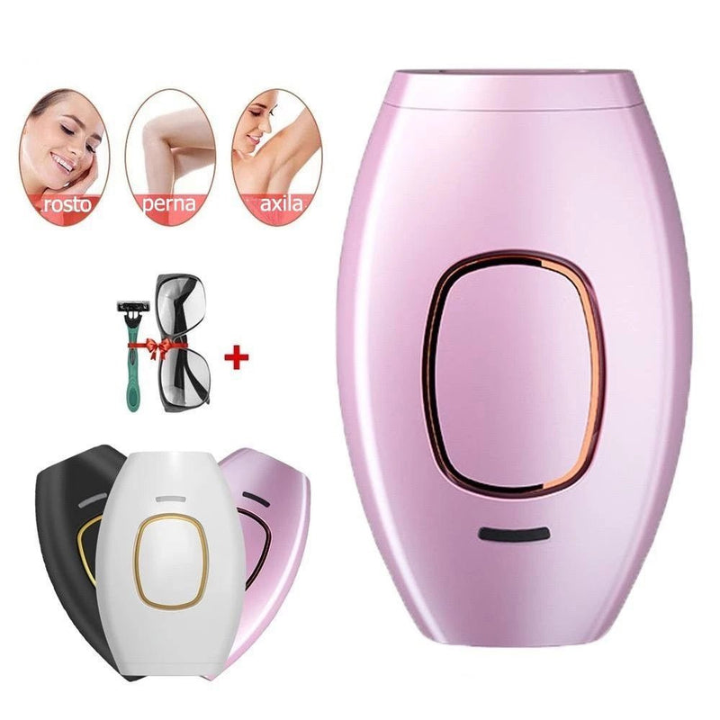 Depilador a laser permanente profissional IPL depilação aparelho de mão uso doméstico para mulheres e homens - mimarte