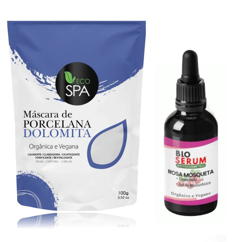 Eco Spa - Dolomita clareadora + Oleo de Rosa Mosqueta Puro - Kit - mimarte