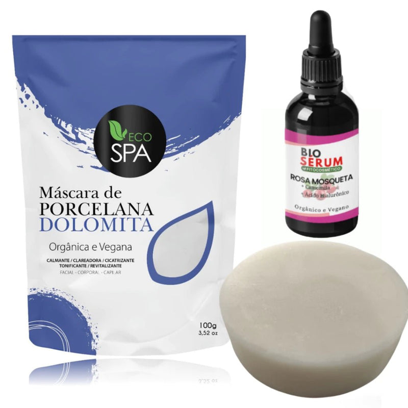 Eco Spa - Dolomita clareadora + Oleo de Rosa Mosqueta Puro - Kit - mimarte