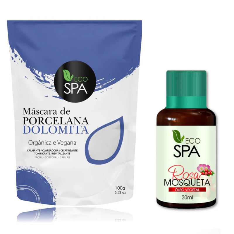 Eco Spa - Dolomita clareadora + Oleo de Rosa Mosqueta Puro - Kit - mimarte