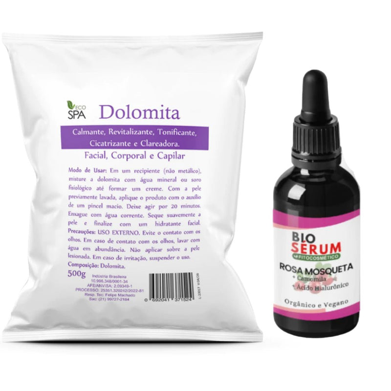 Eco Spa - Dolomita clareadora + Oleo de Rosa Mosqueta Puro - Kit - mimarte