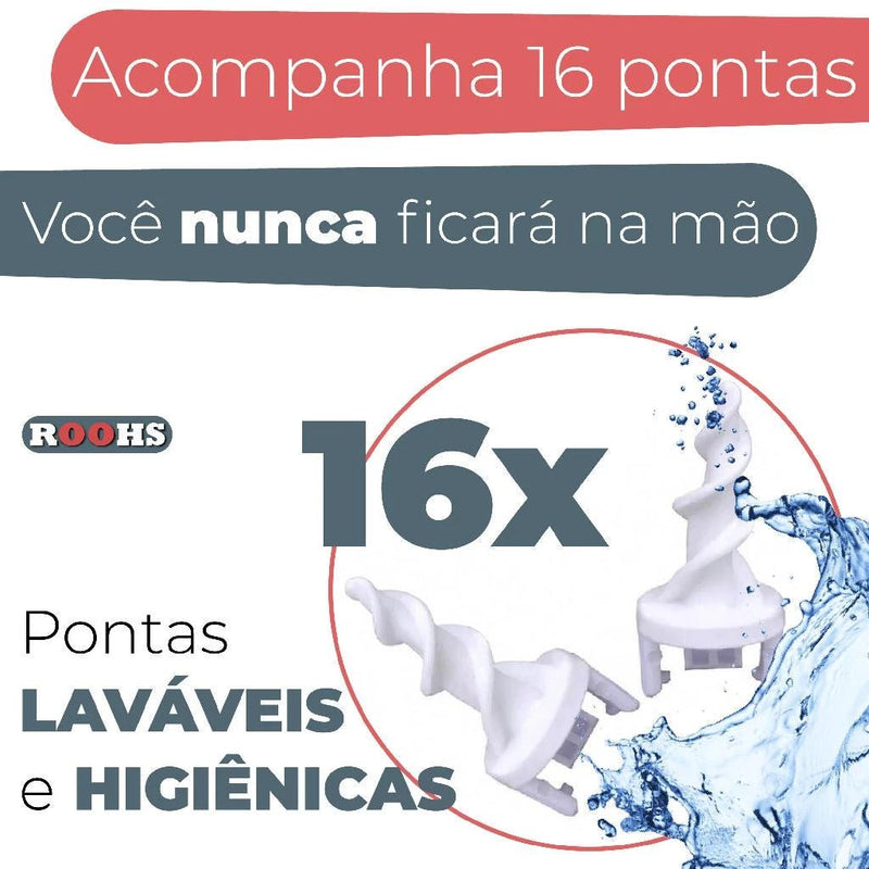Limpador Removedor De Cera Cotonete Inteligente Para Orelha Higienizador De Ouvido Fácil Com 16 Ponteiras - mimarte