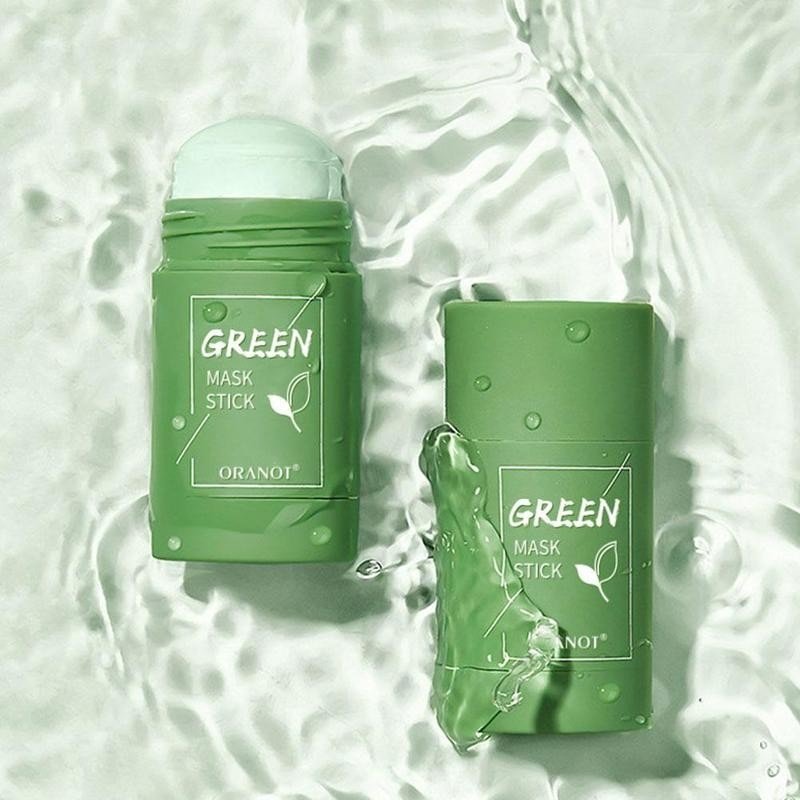 Máscara Anti Acne de Chá Verde para Cravos e Poros Dilatados - Berinjela Clareamento Purificação Máscara de Argila Stick - mimarte