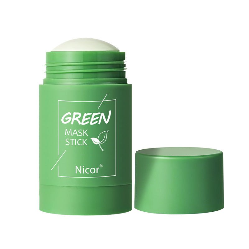 Máscara Anti Acne de Chá Verde para Cravos e Poros Dilatados - Berinjela Clareamento Purificação Máscara de Argila Stick - mimarte