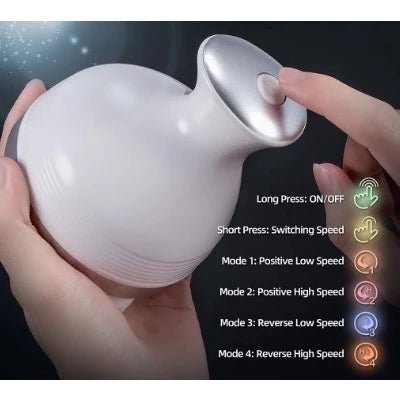 Massageador Elétrico De Cabeça De Couro Cabeludo Garregavel Humana Relaxante Pronto a Entregar - mimarte