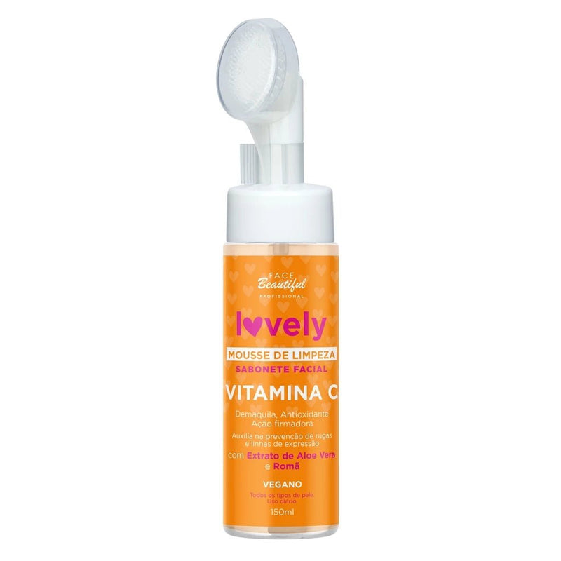 Mousse Sabonete Facial 150ml Face Beautiful de Limpeza Com Aplicador - mimarte