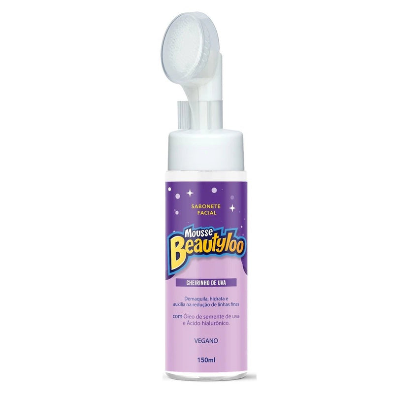 Mousse Sabonete Facial 150ml Face Beautiful de Limpeza Com Aplicador - mimarte