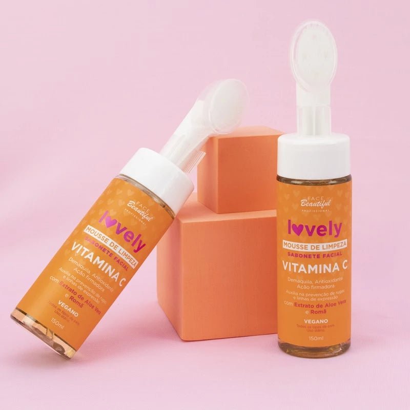 Mousse Sabonete Facial 150ml Face Beautiful de Limpeza Com Aplicador - mimarte