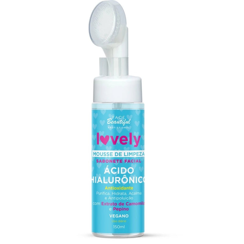 Mousse Sabonete Facial 150ml Face Beautiful de Limpeza Com Aplicador - mimarte