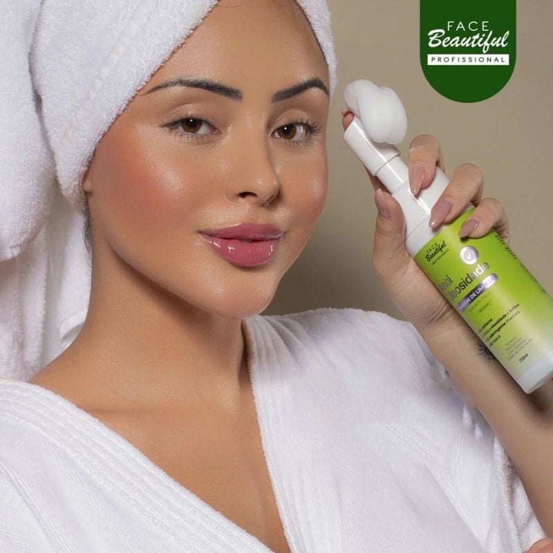 Mousse Sabonete Facial 150ml Face Beautiful de Limpeza Com Aplicador - mimarte