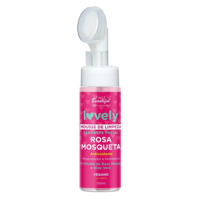 Mousse Sabonete Facial 150ml Face Beautiful de Limpeza Com Aplicador - mimarte