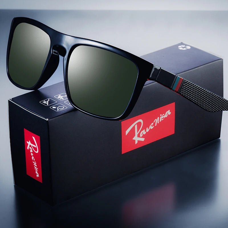 Óculos de Sol Polarizado Moda Quadrado Vintage Unissex Retro UV400 Eyewear - mimarte