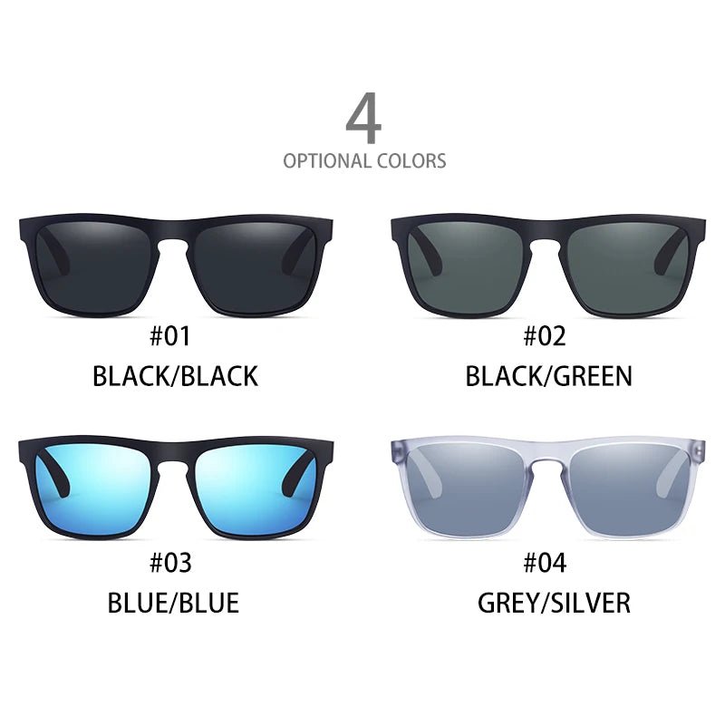 Óculos de Sol Polarizado Moda Quadrado Vintage Unissex Retro UV400 Eyewear - mimarte