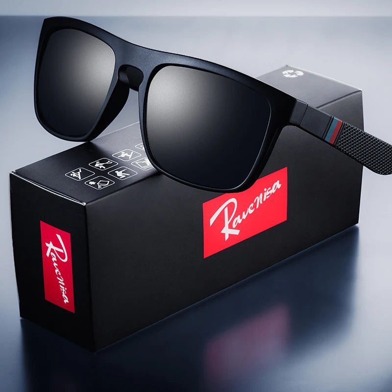 Óculos de Sol Polarizado Moda Quadrado Vintage Unissex Retro UV400 Eyewear - mimarte