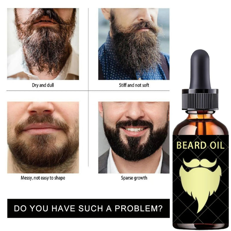 Óleo Essencial para Acelera o Crescimento de Cabelo e Barba para Homens 100% Natural - mimarte