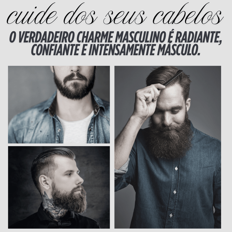 Óleo Essencial para Acelera o Crescimento de Cabelo e Barba para Homens 100% Natural - mimarte