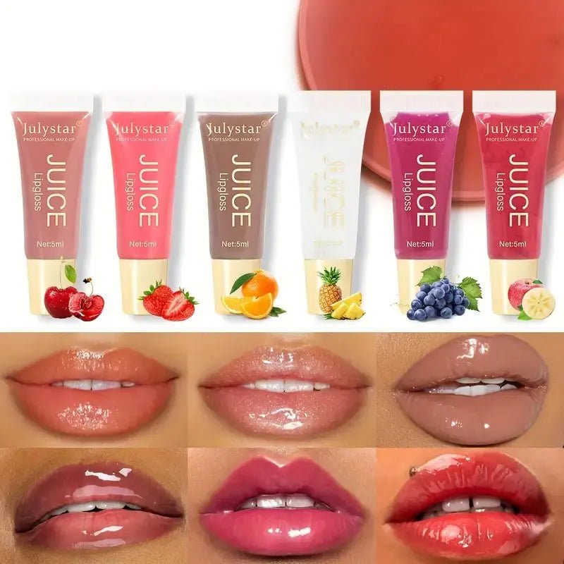 Óleo labial transparente aquoso, hidratante e suavizante, linhas labiais, brilho labial, vidro labial, aroma de frutas - mimarte