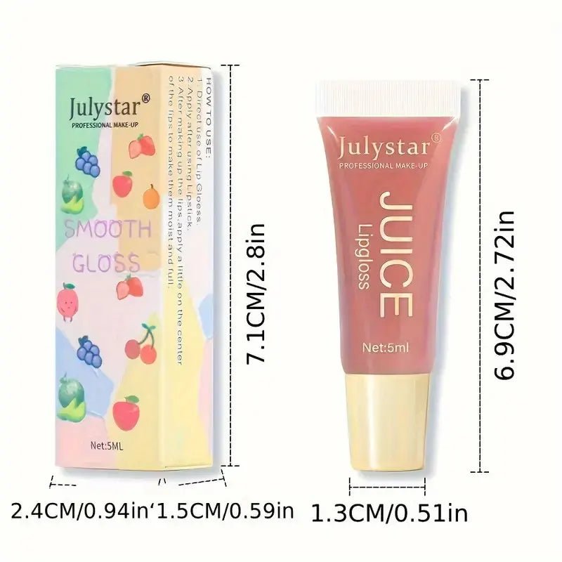 Óleo labial transparente aquoso, hidratante e suavizante, linhas labiais, brilho labial, vidro labial, aroma de frutas - mimarte