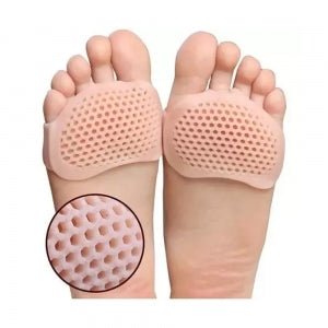 Par Meia Palmilha Ortopédica Protetor para os Pés Almofada Silicone Gel Tiptoe - mimarte