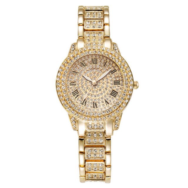 Relógio feminino Luxo Pulse Strass Moda Diamante com Pulseira - mimarte