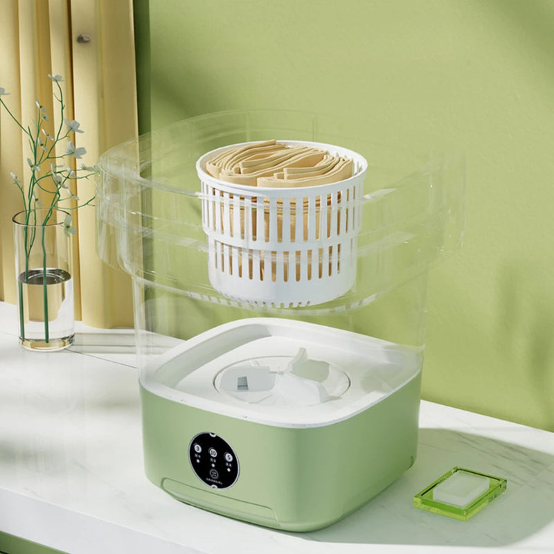 Mini Máquina de Lavar Roupas Centrifuga Dobrável Portátil Moderna Roupa Intima Envio Imediato
