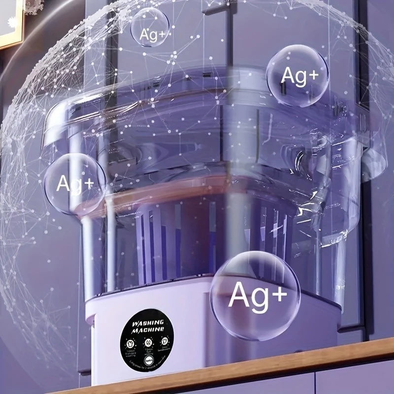 Mini Máquina de Lavar Roupas Centrifuga Dobrável Portátil Moderna Roupa Intima Envio Imediato