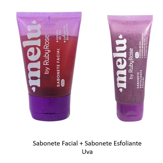 Skincare Melu by Ruby Rose Vegano Sérum Água Micelar Tônico Sabonete Facial Esfoliante - mimarte